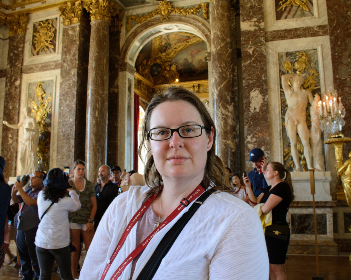 Angela in the hall of mirrors